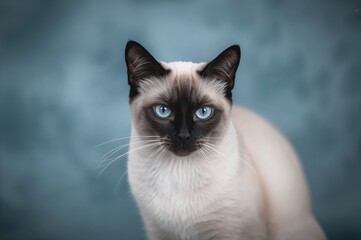 Gorgeous feline with striking features, captured with selective focus