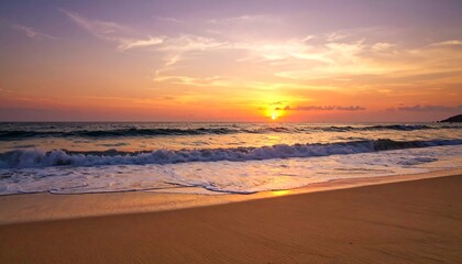 Fototapeta premium Sunset over a tranquil beach