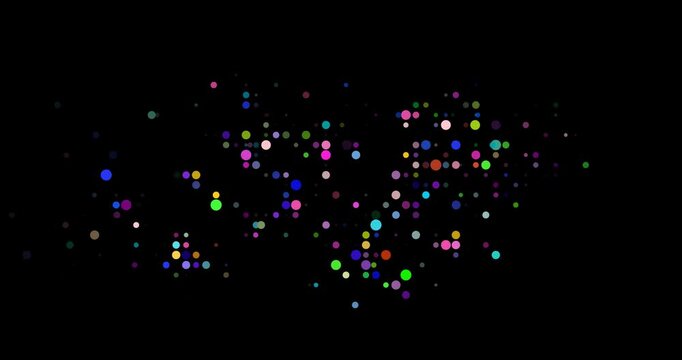 Flying dots build Falkland Islands abstract silhouette art