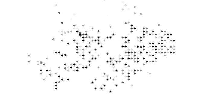 Creative circles forming Falkland Islands abstract silhouette