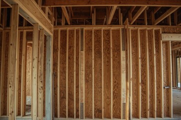 Fototapeta premium Wall construction and interior building sector