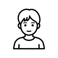 Illustration of a person avatar profile user icon character graphic design vector art image line drawing style