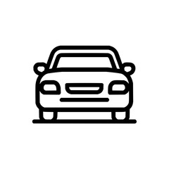 Obraz premium Car vehicle automobile transport automotive drive machine motor auto front view design icon vector 100 character