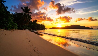 Tropical sunset beach scene (8)