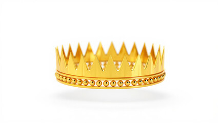 Ornate golden crown with pointed peaks and decorative band