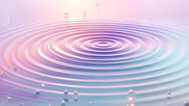Water ripple effect background with pastel colors for relaxation and calm vibes