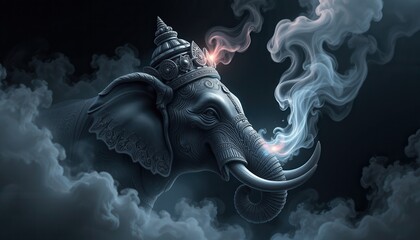 Ganesha in the Clouds