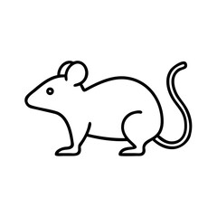 Illustration of a cute mouse rodent vector drawing for animal lovers and graphic designers projects