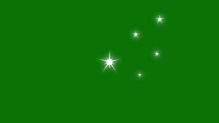 Twinkling Light Stars Glittering in 4K on Green Screen Background Animated White Sparkles for Holiday Celebration Fantasy Night Sky or Christmas Motion Graphic Visual Effects - Powered by Adobe