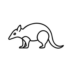 Discover the numbat: a detailed line art illustration of the endangered australian anteater species
