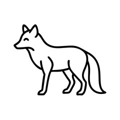 Fox illustration vector drawing line art simple design animal clip art woodland creature graphic icon 90