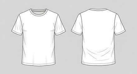Blank Mens T-Shirt Design Template.