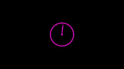 New analog clock animation. animated clock, clock icon concept . analog clock 24 hour day fast speed sign symbol. watch icon animation. 4k video