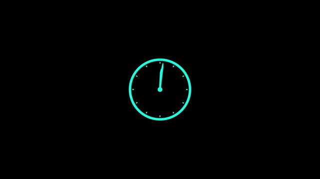 New analog clock animation. animated clock, clock icon concept . analog clock 24 hour day fast speed sign symbol. watch icon animation. 4k video