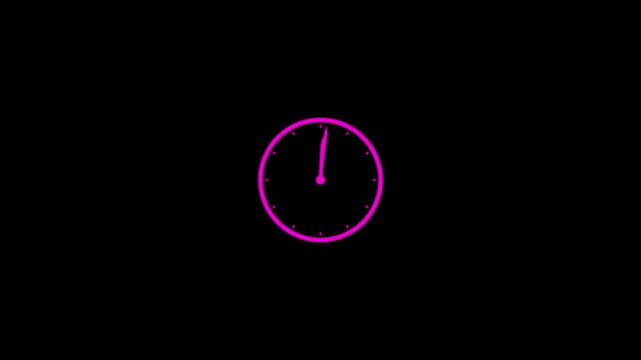 New analog clock animation. animated clock, clock icon concept . analog clock 24 hour day fast speed sign symbol. watch icon animation. 4k video