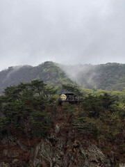 korean foggy landscape