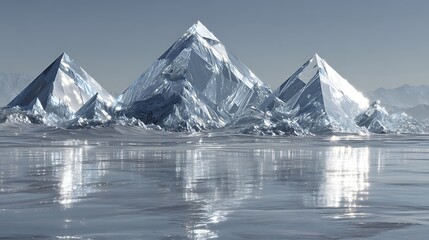 Ice mountain landscape wallpaper background hd desktop winter arctic scenery