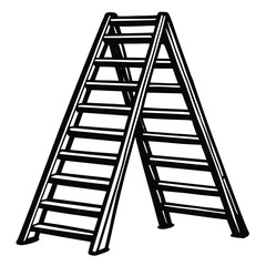 ladder vector on white background
