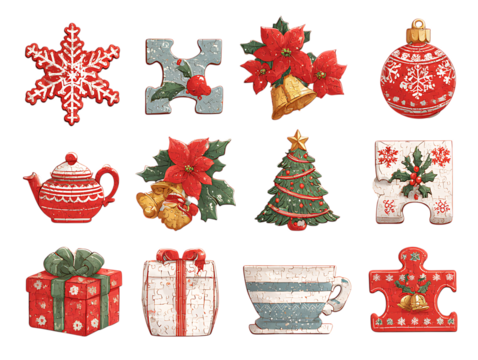 Christmas puzzle sets