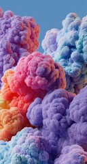 Colorful abstract clouds of smoke