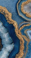 Deep blue agate with gold flecks (1)