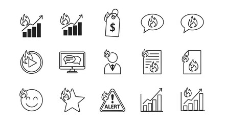 set of vector icons of different kinds of food