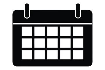 appointment calendar silhouette vector icon