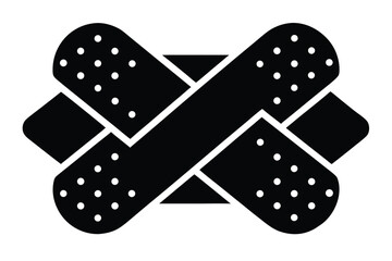 bandage silhouette vector icon