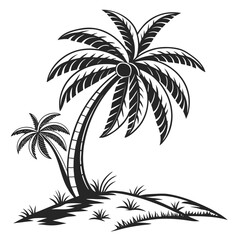 Obraz premium silhouette of palm tree