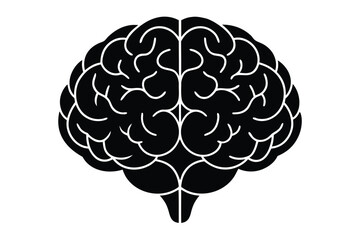 brain silhouette vector icon