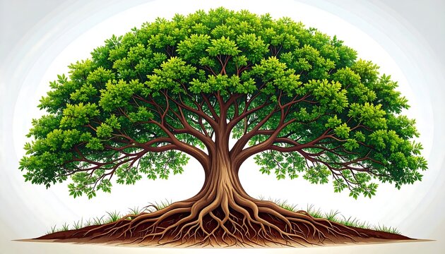 Majestic illustration of a large tree