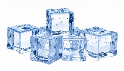 ice cubes isolated on white