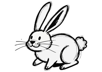 Obraz premium Colorful bunny ears illustration, playful design, Easter symbol, isolated on white background 