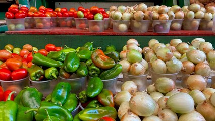 Legumes na feira livre