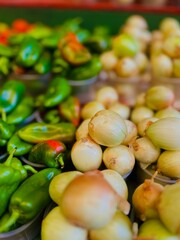 Legumes na feira livre