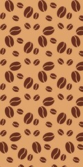 Coffee beans seamless pattern background, wallpaper, wrap, paper, banner 