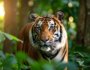 Fototapeta premium Tiger in lush forest