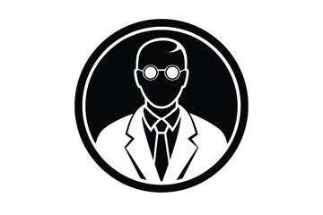 ophthalmologist silhouette vector icon