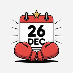 Boxing day calendar icon design for you
