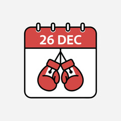 Boxing day calendar icon design