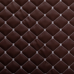 Brown leather texture with diamond-shaped ornament