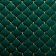 Green leather texture with diamond-shaped ornament