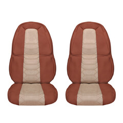 seat in a truck driver's car isolated
