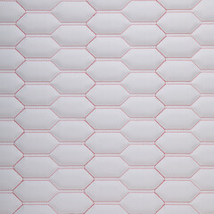  White leather texture with hexagon ornament