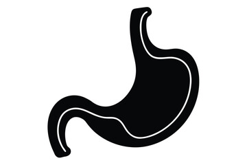 stomach silhouette vector icon