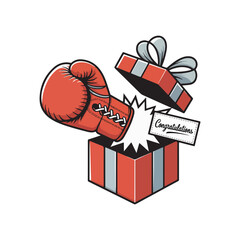 Boxing day striking vector illustration