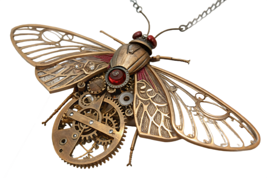 Intricate steampunk-inspired mechanical On Transparent Background