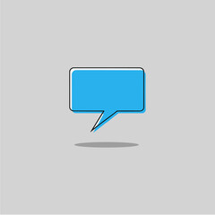 Naklejka premium Chat bubble, text bubble icon logo flat vector design
