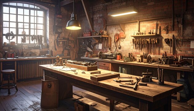 interior of an old workshop