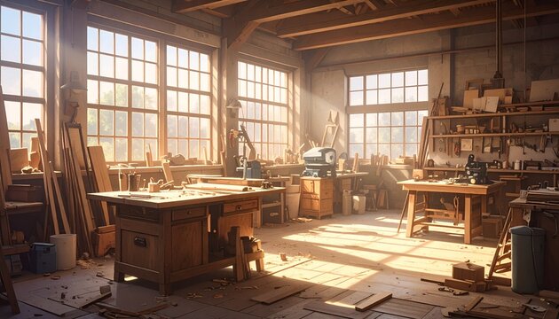 interior of an old workshop